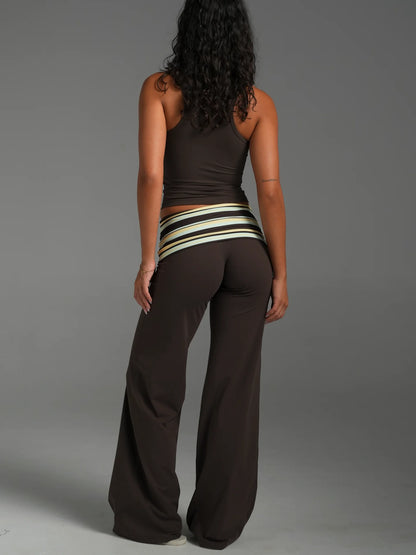 Foldover Wideleg Bottoms